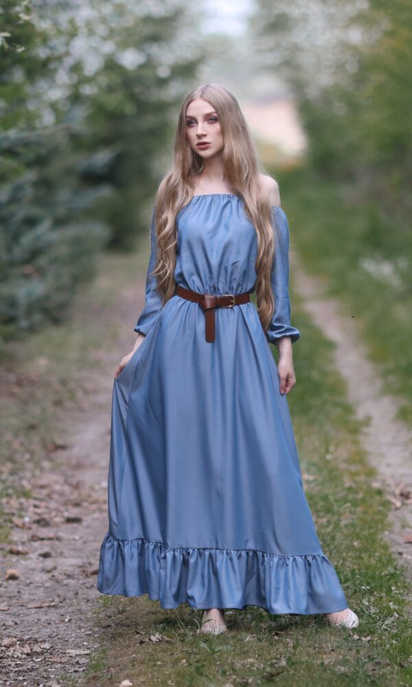Bella - blue maxi dress
